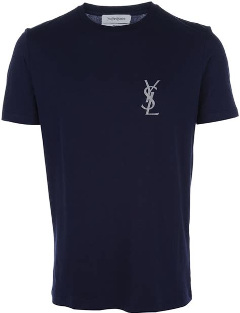 t-shirt yves saint laurent logo|saint laurent long sleeve shirt.